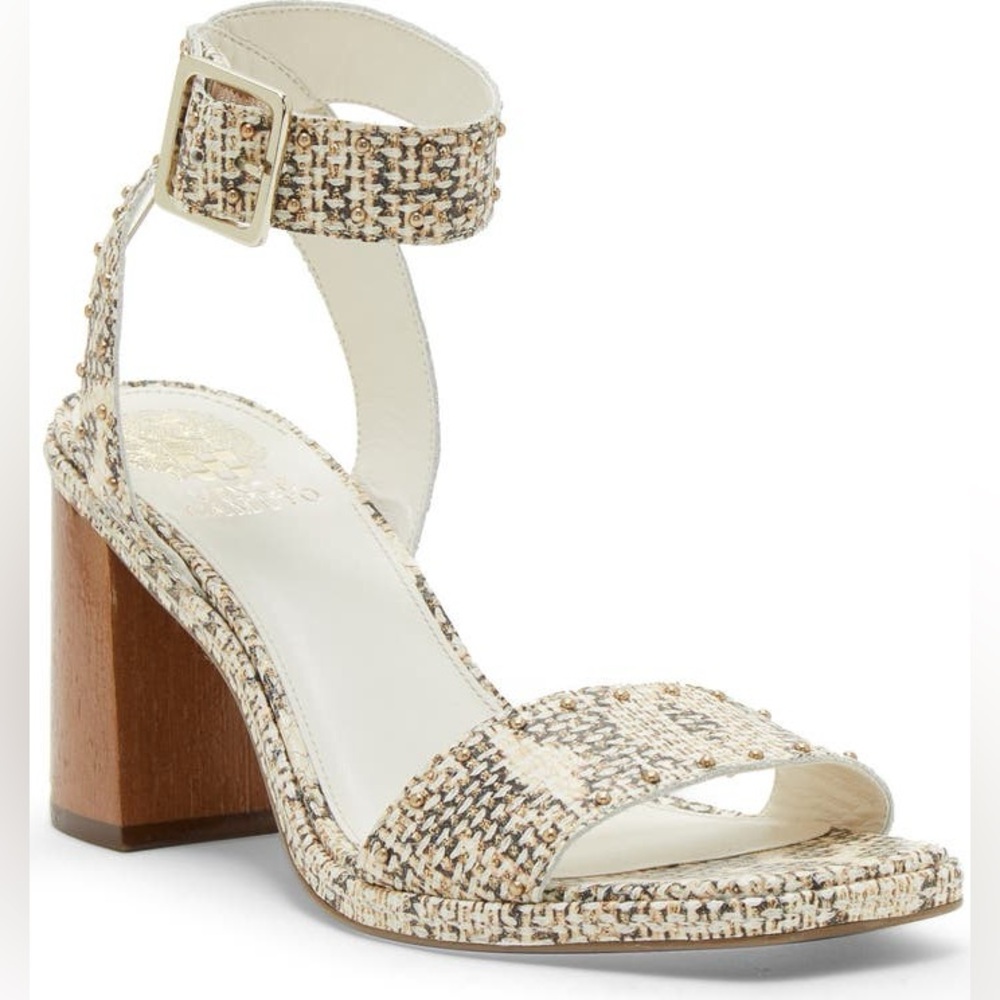 Vince Camuto Snakeskin Print‎ Ankle Strap Heels - LIKE NEW